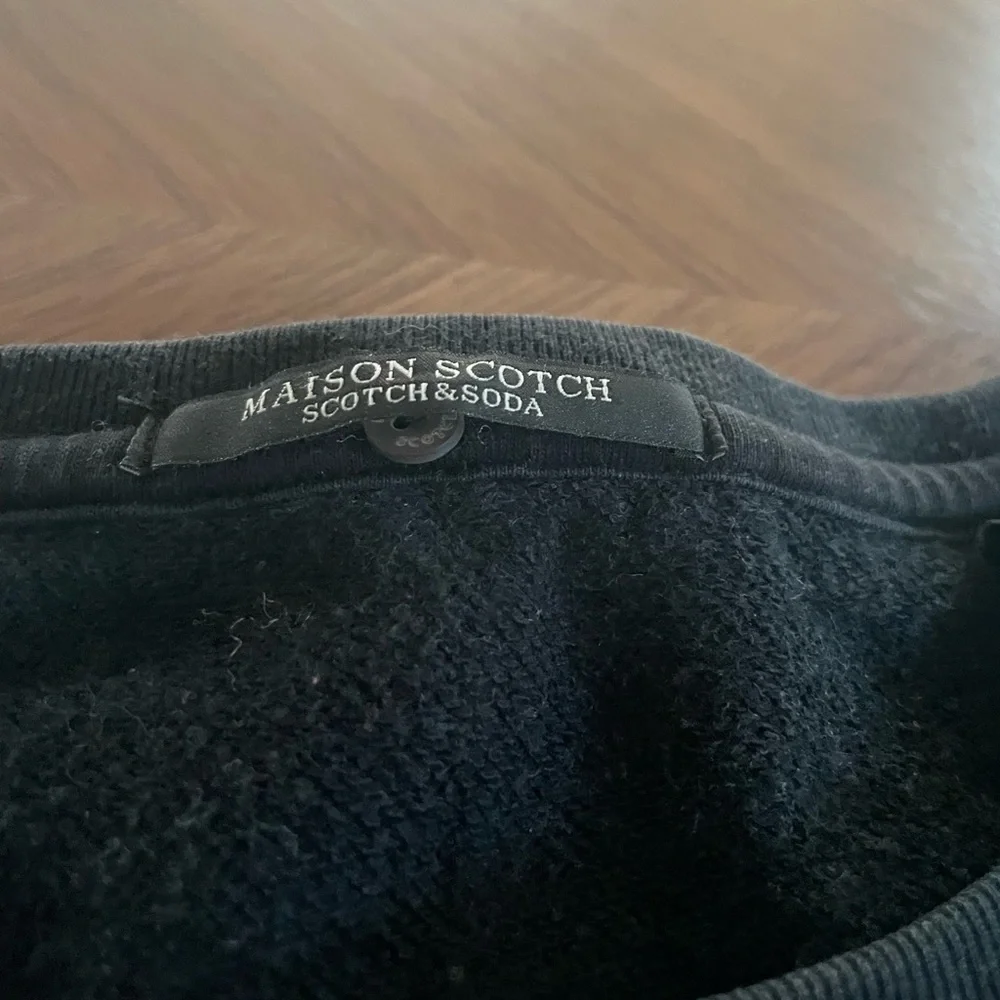 Scotch & Soda Maison Scotch black on black polka dot dress sweater - Picture 2 of 5